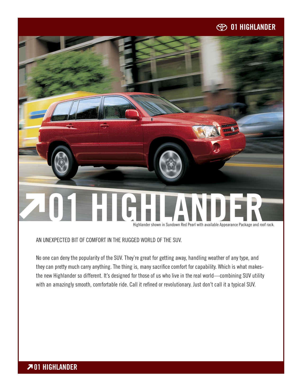 2001 Toyota Highlander Brochure